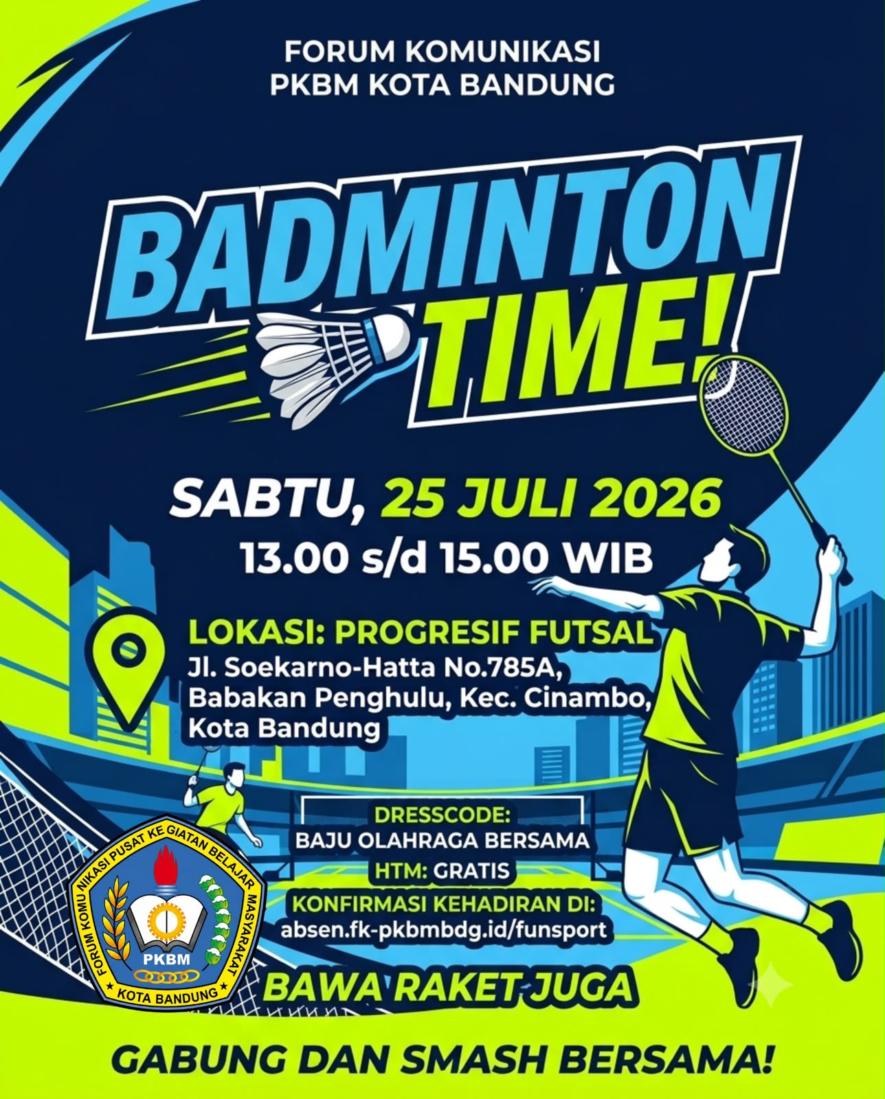 Poster FUNSPORT : Badminton Time!